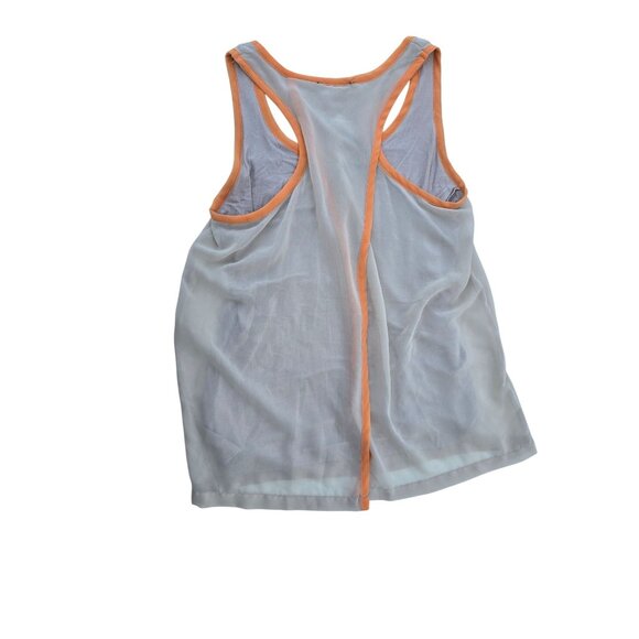 The Limited Sheer Gray Tank Top With Orange Trim Racerback Design Womens M - Picture 2 of 6